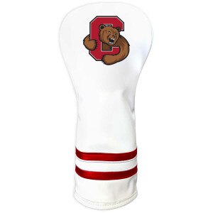White Vintage Fairway Club Headcover Bear through C