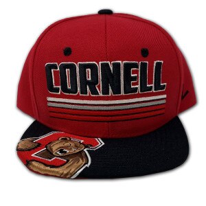 Cornell with Bear Through C on Visor Cap