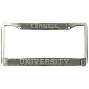 Antique Pewter Cornell University License Plate Frame