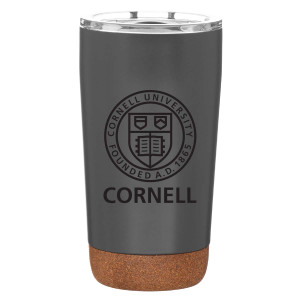 Gray Seal over Cornell Cork Bottom Tumbler