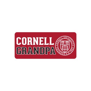 Red Cornell Grandpa Cornell Seal Wood Magnet
