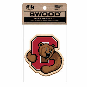 Bear through C Wood Sticker