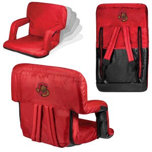 Red Cornell Bear Portable Stadium Seat
