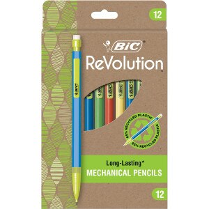 BIC ReVolution Recycled Mechanical Pencil, Black, 12 Pack