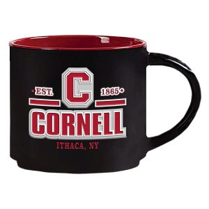 Block C Cornell Ithaca 1865 Engraved Black Mug