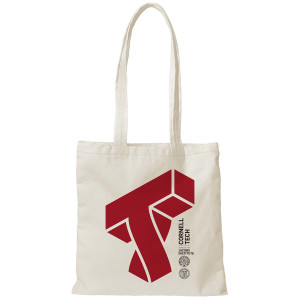 Cornell Tech Red Twisted T Tote Bag