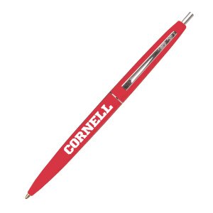Block Cornell BIC Clic Silver Clip Pen 4 Pack