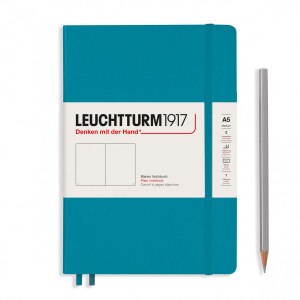 Leuchtturm 1917 Notebook, Medium A5, Hardcover, Ocean, Plain