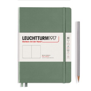 Leuchtturm 1917 Notebook, Medium A5, Hardcover, Olive, Plain