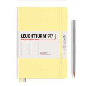 Leuchtturm 1917 Notebook, Medium A5, Hardcover, Vanilla Plain