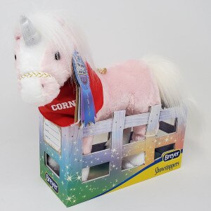 Breyer Stuffed Unicorn in Stable