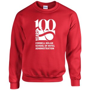 Cornell Nolan School of Hotel Administration 100th Year Anniversary Crew Sweatshirt
