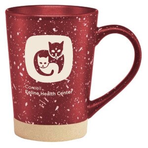Cornell Feline Health Center Speckled Earthstone Etched Mug