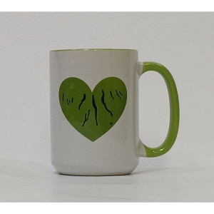 Green Heart Finger Lakes Mug Light Green Large
