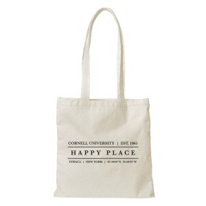 Slim Canvas Tote Happy Place