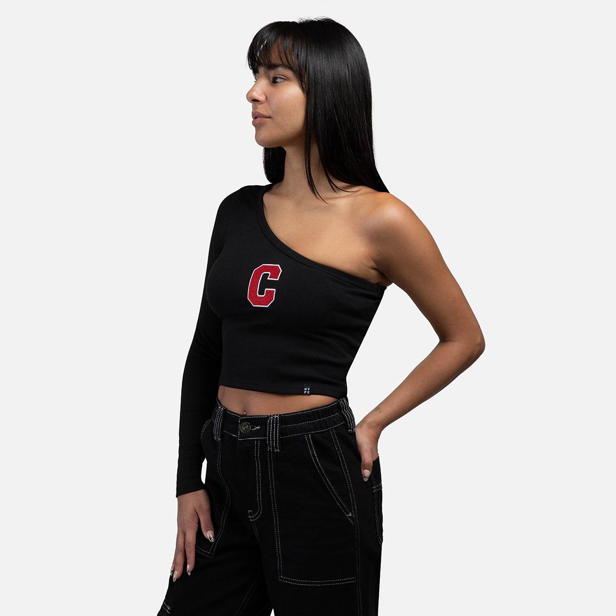 Women's Block C One Shoulder black