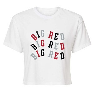 Big Red Repeat Crop Tee