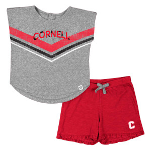 Infant Cornell Embroidered Tee and Short Set