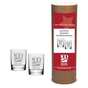 Cornell Nolan 100th Anniversary Old Fashion Glass Set