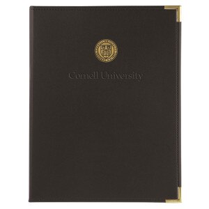 Black Cornell Seal Medallion Padfolio