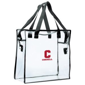Block C Over Cornell Clear Tote w/ Zipper