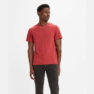 Levi's® Men's Short Sleeve Classic Pocket T-Shirt-RED