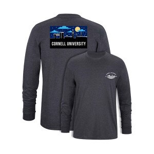 Cornell Campus Snow Scene Long Sleeve Tee
