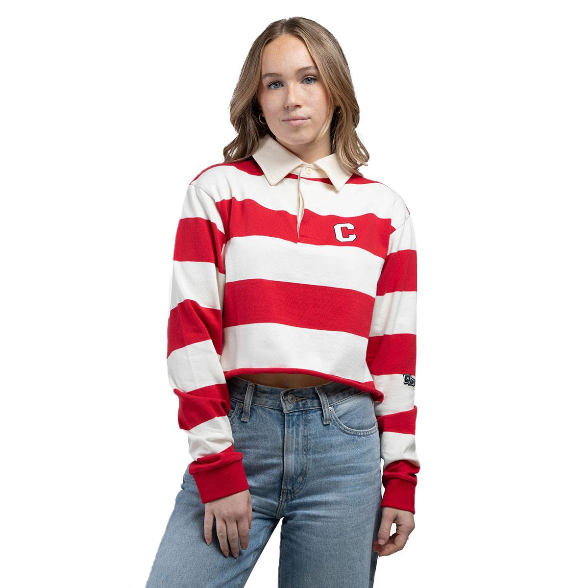 Women's Cornell Cropped Rugby Polo