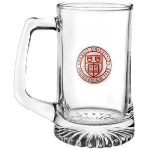 Glass Pewter Cornell Seal Distinction Mug 16-Ounce