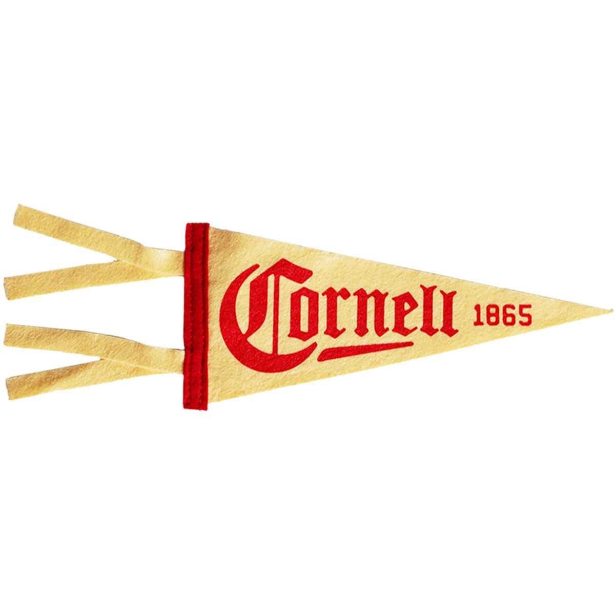 Gothic Cornell 1865 Pennant 4" x 9"