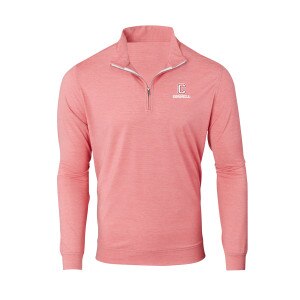 Cornell Heritage Block C Over Cornell Butter Stripe Half Zip