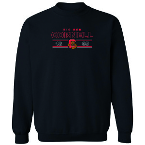 Big Red Over Cornell 1865 Embroidered Crew