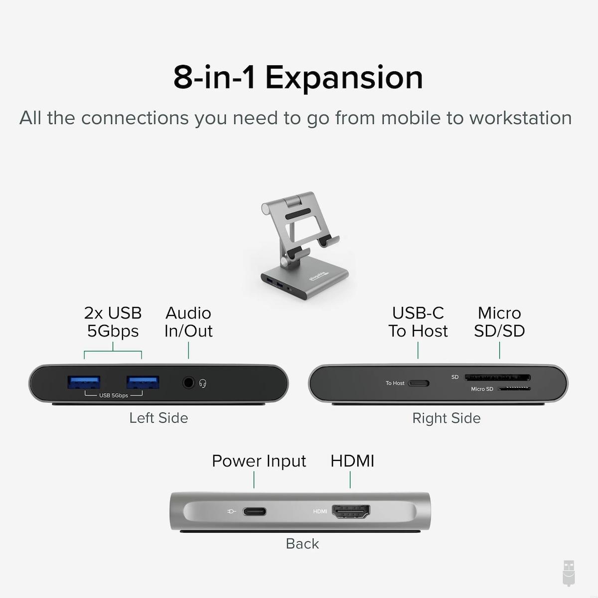 Plugable USB-C Phone Stand Docking