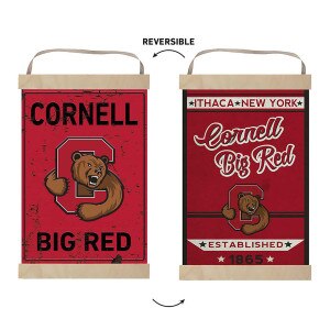 Reversible Banner Sign Faux Rusted Cornell Big Red