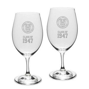 Custom Class of Cornell Riedel Red Wine Glass Set