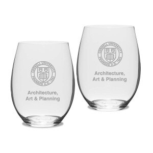 Custom School of Cornell Riedel Stemless Wine Glass Set