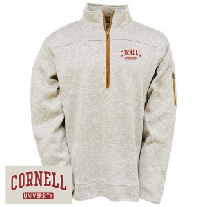 Arched Cornell Over University Faux Sueded Half Zip