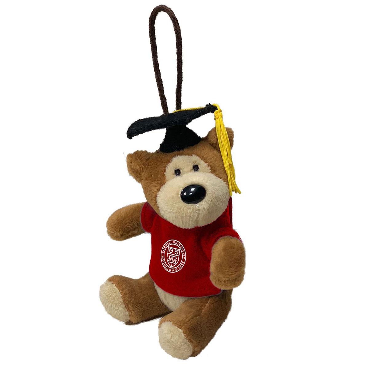 Mini Cornell Grad Bear Ornament