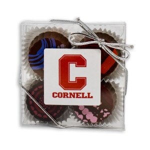 Finger Lakes Chocolate Cornell Truffle Box, 4 Pieces