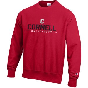 Champion Block C over Cornell University Reverse Weave Crew