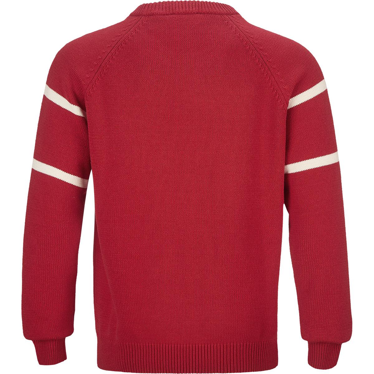 Bar Cornell Intarsia Sweater-RED-XS