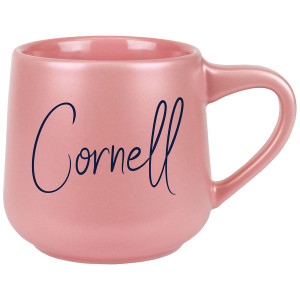 Cornell Script Metallic Pink Mug 13 oz