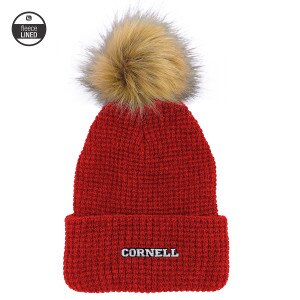 Cornell Waffle Knit Faux Pom Beanie