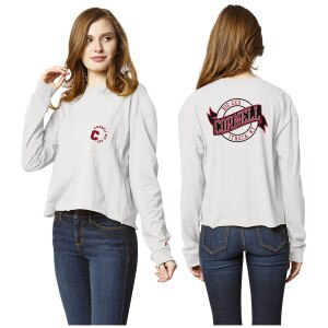 Women's League Big Red Cornell L/S Pocket Crop