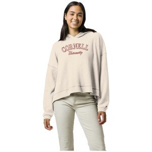 Women's League Cornell University Waffle Hooded Tee