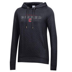 Women's Big Red Quilted Hood