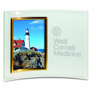 Weill Cornell Medicine Vertical Curved Crystal Glass Frame