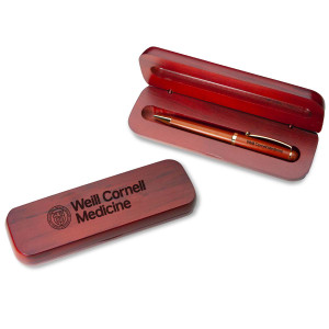 Weill Cornell Medicine Rosewood Pen and Case Set