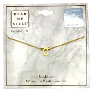 Block C Gold Necklace