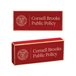 Cornell Brooks School of Public Policy Wood Block Magnet